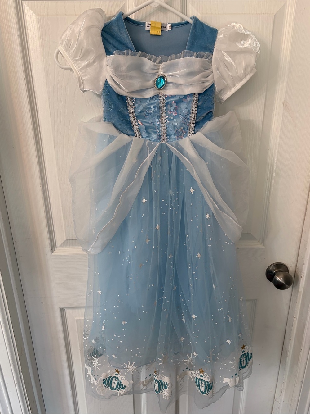Cinderella costume dress costume Velvet bodice light blue princess dress